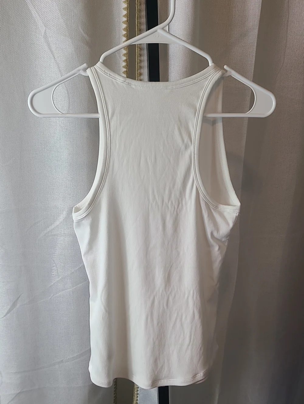 Athleta White Ribbed Tank Top Size Small. New Without Tags - Picture 4 of 4